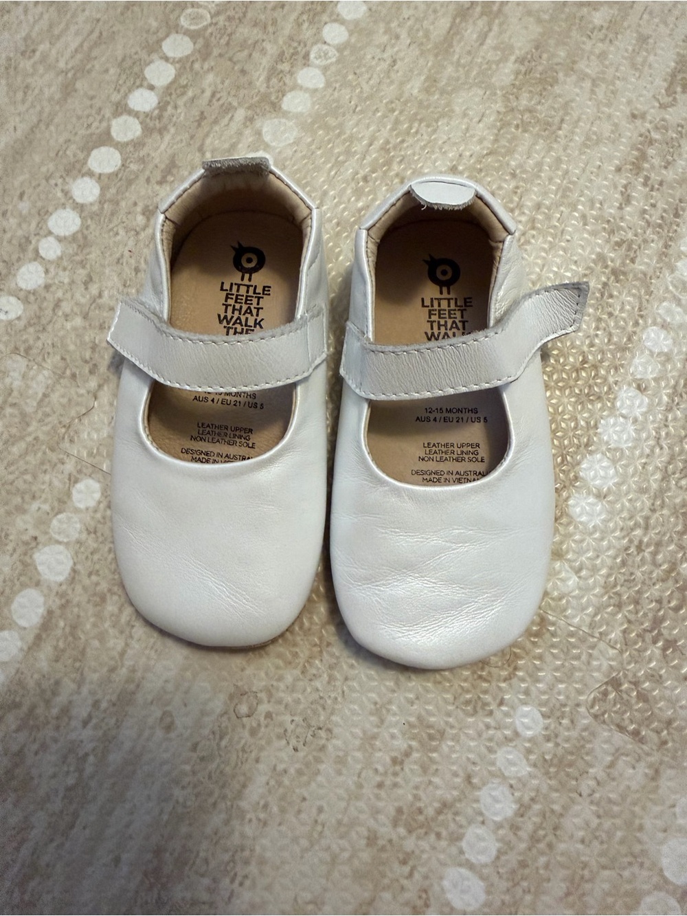 Old Soles White Mary Jane Baby Walker Shoes